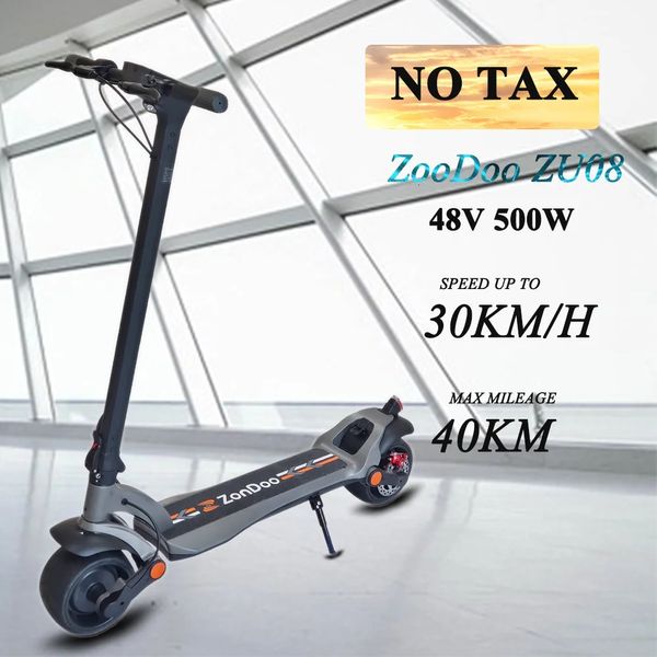 Otros artículos deportivos Scooters eléctricos ZonDoo Design Rueda de 9 pulgadas 48V104ah Batería 500W Scooter plegable con neumáticos gruesos para adultos 231122