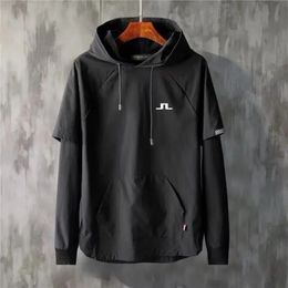 Otros artículos deportivos Bordado Ropa de golf para hombres Camiseta de manga larga de otoño para hombres Ropa superior para hombres Chaqueta de golf deportiva para hombres Top con capucha 231021