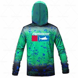 Другие спортивные товары Одежда для рыбалки Летние топы Рубашка с принтом Джерси Camisa De Pesca Hat Рыболовная куртка с длинным рукавом Защита от ультрафиолета 231123