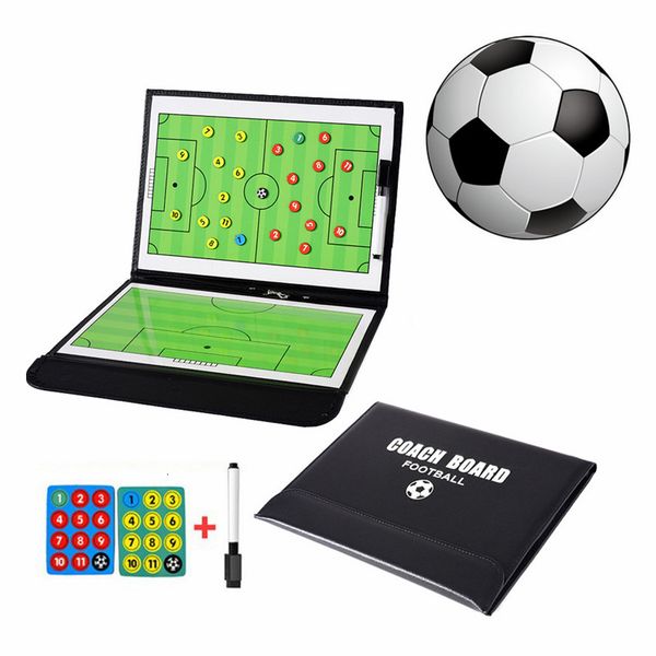 Autres articles de sport Tableau d'entraînement de football magnétique pliable Presse-papiers d'entraînement de football pour Match Train Tactic Folder Accessoires 230307