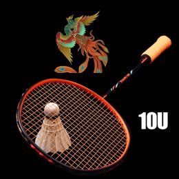 Andere sportartikelen Hoge kwaliteit Badminton Racket 10U Ultra Light Ongeveer 54 g pond 24 Balanspunt 3105 mm Volwassenen Sports Outdoor 230816