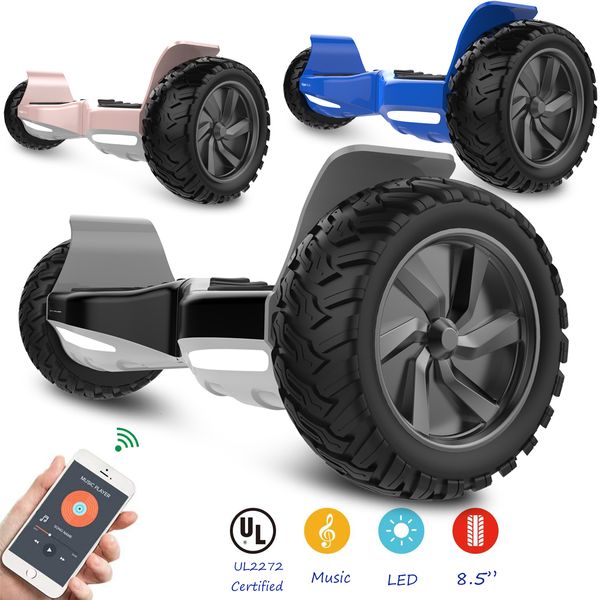 Otros artículos deportivos Hoverboard 85 pulgadas OffRoad Electric SelfBalancing Scooters AllTerrain Hover EScooter Board Bluetooth para niños adultos 230706