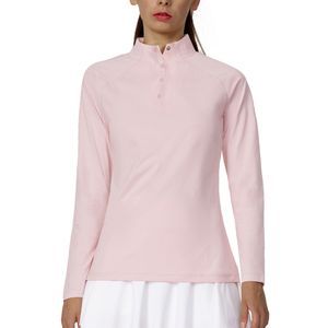 Autres articles de sport Chemise de tennis pour femme Col mi-haut boutonné Golf à manches longues UPF 50 Vêtements de protection solaire Vêtements de sport Respirant Durable 230808