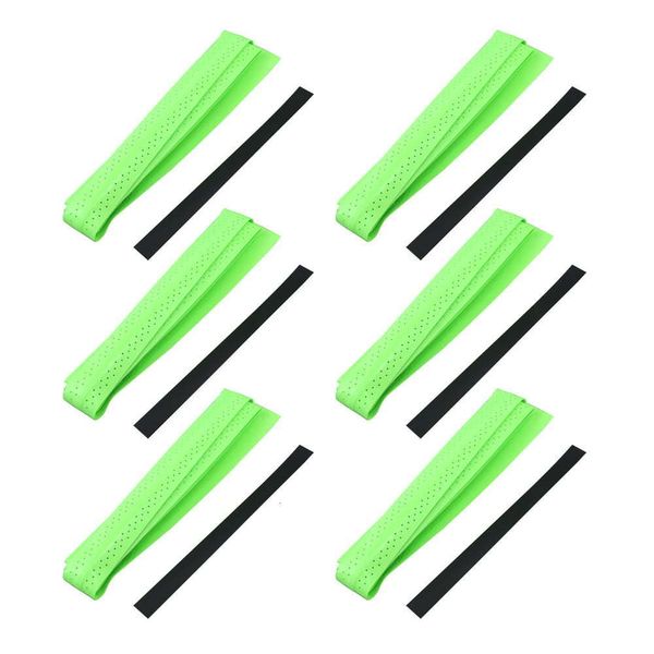 Andere Sportartikelen LC 6Pcs Tennis Badminton Racket Grip Tape Ademend Antislip Absorberend Fluorescerend Groen 230616