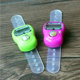 Otros artículos deportivos LED Gadget Mini Hand Hold Band Tally Counter LCD Digital Screen Finger Ring Electronic237d