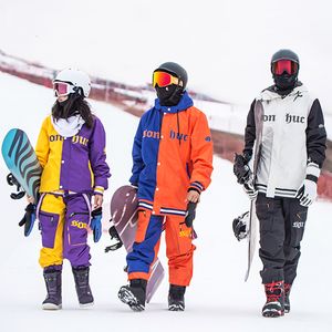 Altri articoli sportivi Tuta da sci invernale LTVT Donna Giacca da snowboard da esterno calda Tuta da uomo Tuta da sci impermeabile con cappuccio 230726