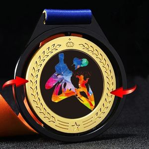 Autres articles de sport Médaille d'arts martiaux Médaille de champion de Taekwondo Sanda Médaille commémorative pour enfants Médaille de prix de compétition 231115