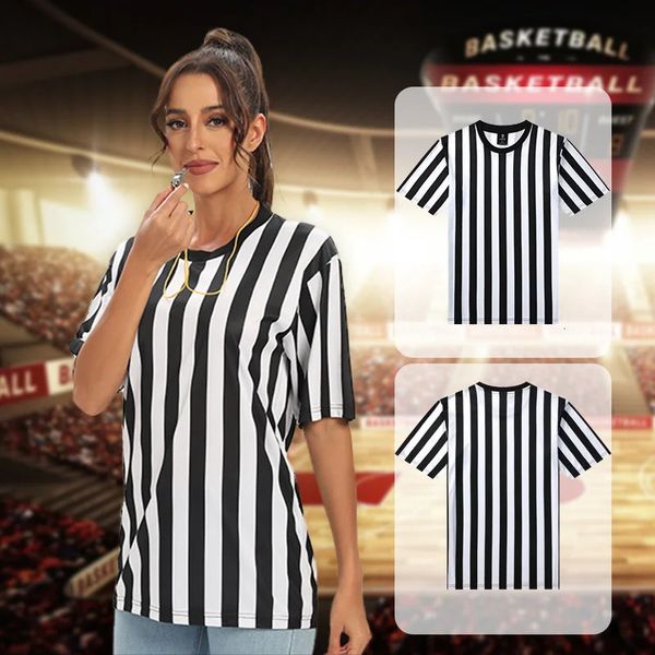 Autres articles de sport Hommes T-shirts de football Uniforme de football noir Chemises d'arbitre de football respirantes Uniformes de chemise pour femmes 231024