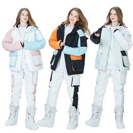 Autres articles de sport Vestes de costume de neige pour hommes et femmes Vêtements de snowboard Costumes de ski Vêtements d'hiver imperméables 10K Couleur assortie 30 231115