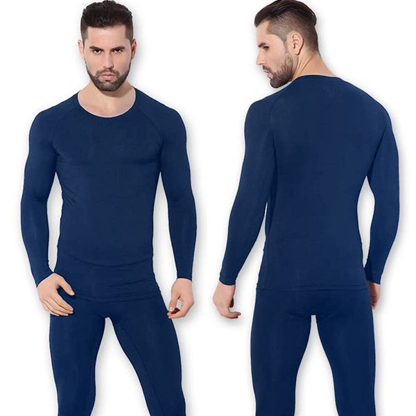 Autres articles de sport Sous-vêtements thermiques doublés en polaire pour hommes Ensemble de cyclisme Couche de base de ski Hiver Chaud Long Johns Chemises Tops Bottom Suit 230920