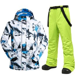 Autres articles de sport Combinaison de ski pour hommes coupe-vent et imperméable snowboard vêtements de sport en plein air veste pantalon camping équitation super chaud 230801