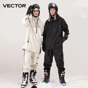 Otros artículos deportivos Hombres Mujeres Chaqueta de esquí de color sólido Pantalones de esquí Cálido a prueba de viento Monos de invierno Sudadera con capucha Ropa deportiva al aire libre impermeable Snowboard 231127