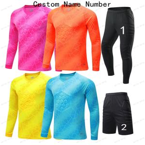 Andere sportartikelen Heren Volwassen Voetbal Keeper Uniform Beschermende Spons Lange Mouw Kid Training Voetbalshirt Top Broek 230904