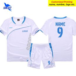 Autres articles de sport Hommes Garçons Football Jersey Costume sport d'équipe entraînement maillot de football ensemble enfants numéro de nom personnalisé respirant kits à manches courtes 230620