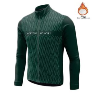 Andere sportartikelen Morvelo Winter Thermal Fleece Fietsshirt met lange mouwen Ropa ciclismo hombre Fietskleding Fietskleding maillot Ciclismo tops 231024