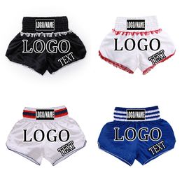 Andere Sportartikelen Muay Thai Shorts Mannen Vrouwen Kinderen Kickboksen Shorts Custom MMA Boxing Training Trunks Broeken Fight Wear Gepersonaliseerd 230621