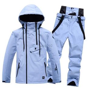 Overige sportartikelen Outdoor Winter Nieuwe Skipakken Effen Kleur Winddicht Isolatie Waterdicht Snowboardkleding Pak Ademend Skiset Heren Dames HKD231106