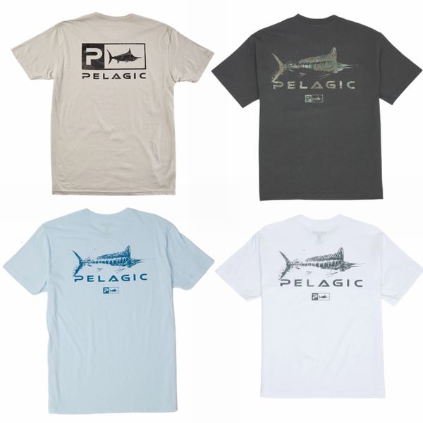 Autres articles de sport PELAGIC Chemises de pêche d'été Hommes Protection solaire T-shirt Extérieur Séchage rapide Camisa Pesca Respirant Manches courtes 230626