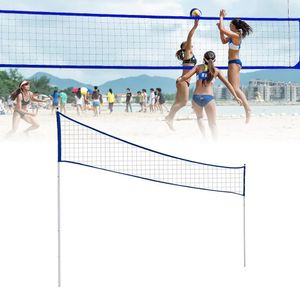 Autres articles de sport Filet de volley-ball portable pliant filet de tennis de badminton de volley-ball réglable avec poteau de support pour les sports de plein air de parc d'herbe de plage 231127
