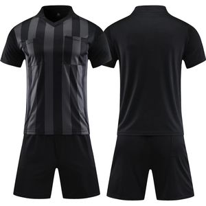 Autres articles de sport Professionnel arbitre de football masculin Uniforme Uniforme Men Forme de football de collier Veste de juge à manches courtes Trois poches 230712