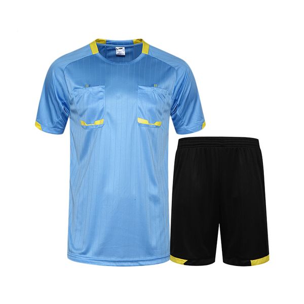 Autres marchandises de sport Men de football maillots arbitres uniformes chemises de football Shorts convient à des kits en jersey doux et à sec rapidement