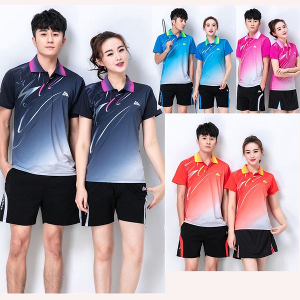 Autres articles de sport T-shirts de tennis à séchage rapide chemise de sport de badminton hommes / femmes tennis de table col en V vêtements de jeu chemise de volley-ball personnalisée 6907 230808