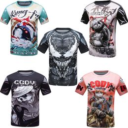 Andere sportartikelen Rashguard Kids MMA T-shirt Boy Short Sleeve Kid's Kickboxing Jiu Jitsu Shirts Children Rash Guard MMA Clothing Compression Shirt 230617