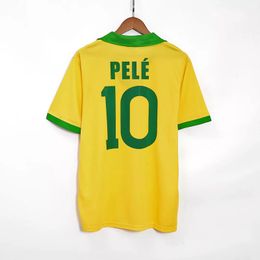 Andere sportartikelen Retro 1957-62 Brazil Vintage Shirt Classic Brasil Pele Jersey 230617