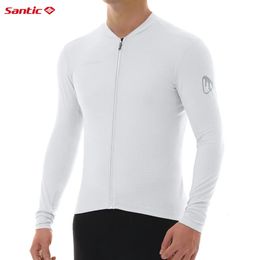 Autres articles de sport Santic Hommes Cyclisme Jersey Manches longues Fit Confortable Sun Protection Route Vélo Tops VTT Jerseys 231024