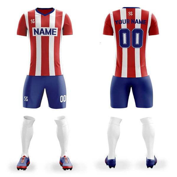 Otros artículos deportivos Conjuntos de camisetas de fútbol Club de fútbol para hombres personalizados Competición Equipo de entrenamiento Traje Camiseta Pantalones cortos Secado rápido Camisetas de fútbol para niños adultos 231219