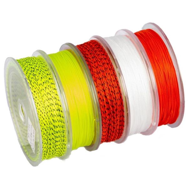 Hula Weight Sports Outdoors 2pcs Guía de la caña de pesca Línea de anillo Hilo naranja/amarillo 50m Latio