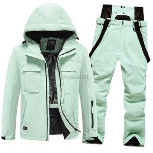 Autres articles de sport Super chaud Ski costume femmes hiver neige doudoune et pantalon extérieur imperméable respirant femme Snowboard porter des tenues de ski HKD231106