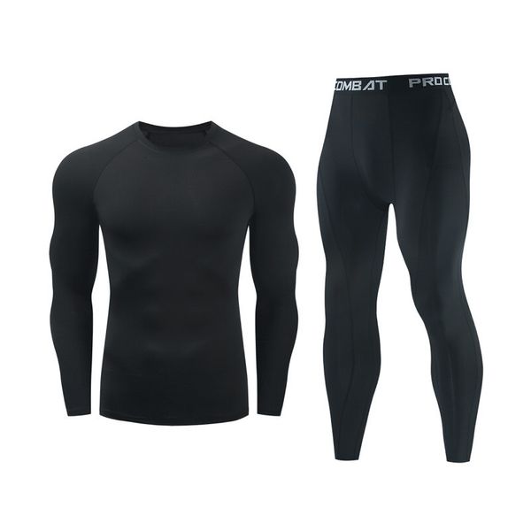 Autres articles de sport Sous-vêtement thermique Ensembles de sport T-shirt de compression à séchage rapide pour hommes T-shirt à manches longues Collants Leggings Survêtement de sport 230727