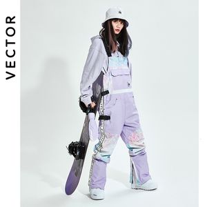 Autres articles de sport épais hommes femmes pantalons de ski droite salopette complète combinaison ski bavoir imperméable hiver chaud coupe-vent sports de plein air snowboard 230801