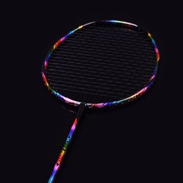 Andere sportartikelen Ultralight 7U 67G Professionele volledige koolstof badminton Racket N90III Racquet 30 pond met grepen en tas 230816