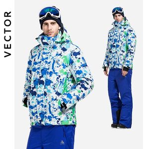 Autres articles de sport Vector chaud hiver costume de ski ensemble hommes coupe-vent imperméable ski snowboard costumes ensemble mâle veste de ski en plein air pantalon marque 231127