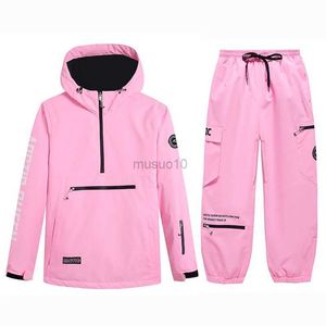 Autres articles de sport Ensembles de combinaison de ski imperméables pour hommes et femmes Pull Costume de neige Veste et pantalon Vêtements de plein air Snowboard Hiver HKD231106