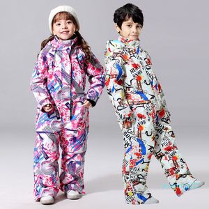 Otros artículos deportivos Traje de esquí para niños de invierno 30 grados Ropa siamesa Impermeable Cálido Chaqueta de snowboard para niños y niñas Ropa para exteriores