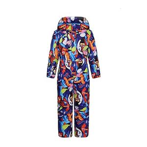 Winter Skipak voor kinderen Waterdicht Thermisch Cartoon Snowboarden Set Meisjes Jongens Winddicht Capuchon Kinderkleding Jumpsuit 231017