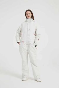 Autres articles de sport Sport d'hiver Femmes Ski de montagne Costume imperméable Hommes One Piece Snowsuit Outdoor Femme Snowboarding Combinaison Vêtements isolés HKD231106