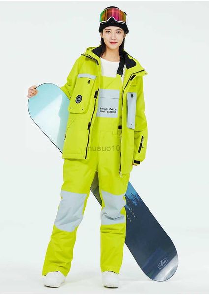 Autres articles de sport Femmes Vêtements de neige 10K Costume de ski coupe-vent imperméable Ensembles de vêtements de snowboard pour femmes Costumes de camouflage Veste + Pantalon HKD231106 de la fille