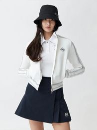 Andere sportartikelen Golfkleding voor dames Herfst Korea Hoge kwaliteit jas Sportmode Dubbele rits Baloverhemd Jas Kleding 231006