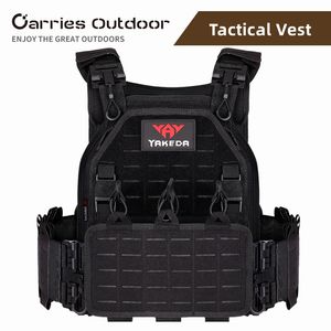 Andere sportartikelen YAKEDA Plate Tactical Vest Outdoor Hunting Protective Shoulder Adjustable Airsoft Combat Military Equipment 230607