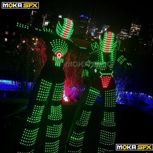 Autre éclairage de scène LED Robot Costume Costume RVB Couleur Vêtements de danse lumineux pour la fête Dj Disco Discothèques KTV Fournitures Dh5Bz