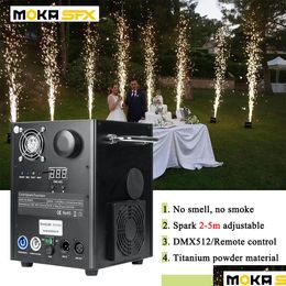 Andere podiumverlichting Moka Sfx Cold Spark Hine 650W Spray 2-5M Fountain Wedding Party Sparkler Stage Effect Smokeless Fireworks Dmx Rem Dhzrj