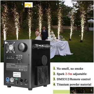 Andere podiumverlichting Sfx Cold Spark Hine 650W Spray 2-5M Fontein Bruiloftsfeest Sparkler Effect Rookloos vuurwerk Dmx Remote Drop Dhwtu