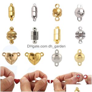 Autres fermoirs magnétiques forts en acier inoxydable pour cordon en cuir Bracelet collier aimant fin fermoir connecteur bijoux à bricoler soi-même Makin Dhgarden Dhbjy