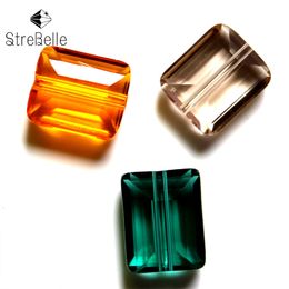 Andere Strebelle 50 stcsBag 12x10mm AAA Glas Crystal Bead Square naai strass Rhinestones glanzende rechthoek heldere kleur naaien sieraden kralen 230325