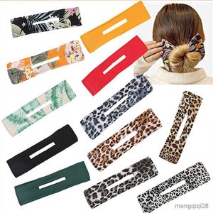 Andere Stijl Luipaard Patroon Doek Magische Mode Multicolor Behendige Knot Maker Haar Tool Accessoires Voor Vrouwen Meisjes