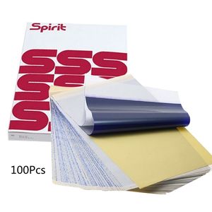 A4 Tattoo Transfer Paper - 100 Sheets Thermal Stencil Carbon Copier Spirit Stencil Carbon Drop for Tattooing Supplies